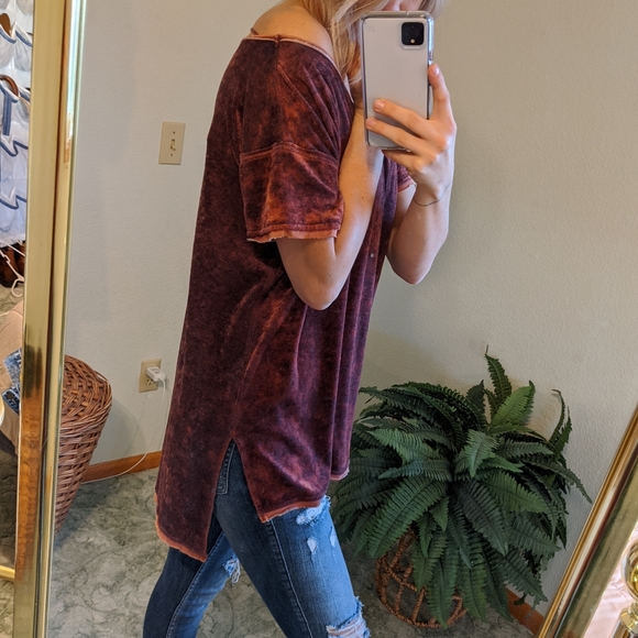 We the free velvet oversized shirt - Picture 4 of 5